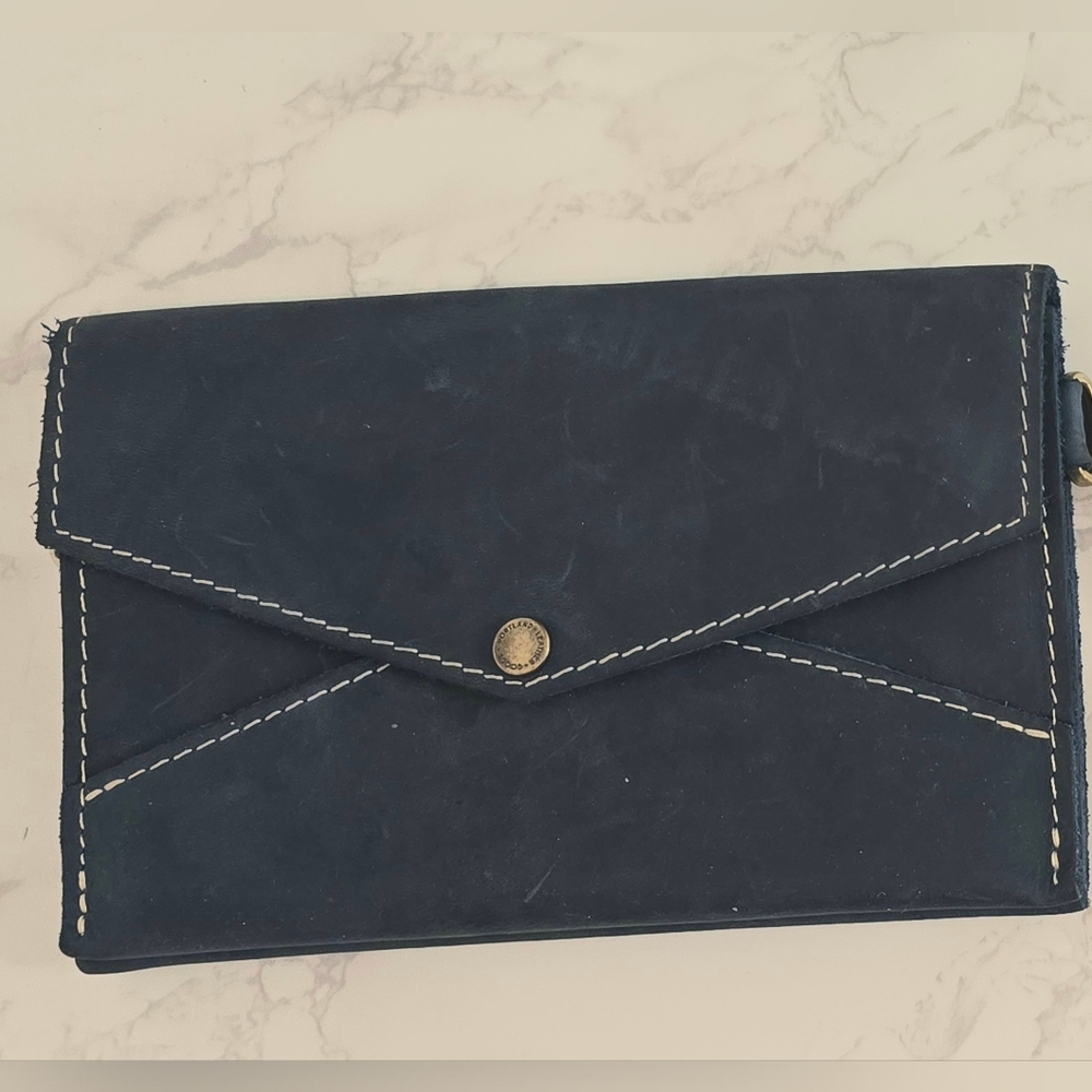 Portland Leather Goods Envelope Convertible crossbody Deep Water aka Crunchwrap